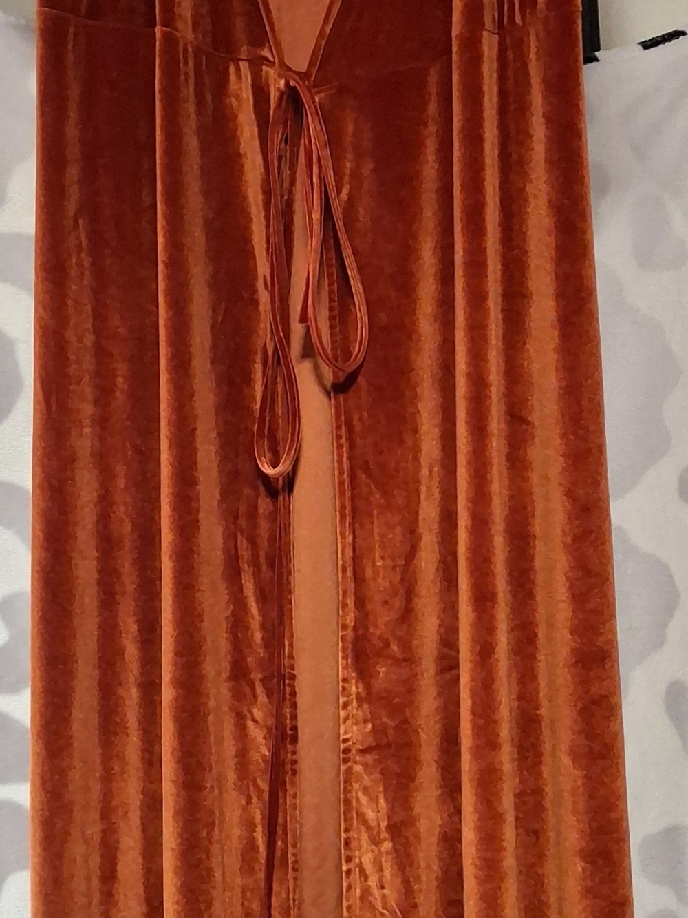 Baltic Born Velvet Maxi Dress in Rust Orange Only Worn For Pregnancy Photo Shoot